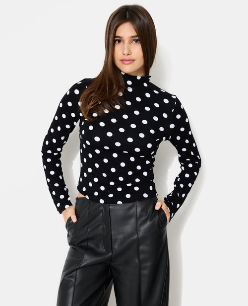 T-shirt manches longues motifs pois - PIMKIE - 1