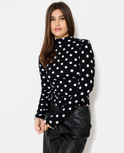 T-shirt manches longues motifs pois - PIMKIE - 5
