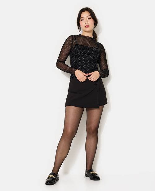 Top manches longues en voile avec mini-clous - PIMKIE - 3