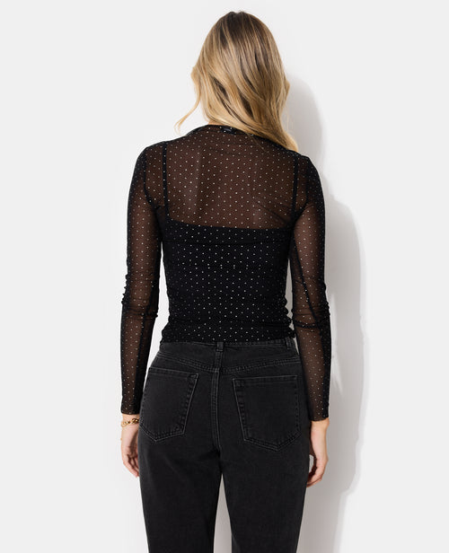 Top manches longues en voile avec mini-clous - PIMKIE - 6
