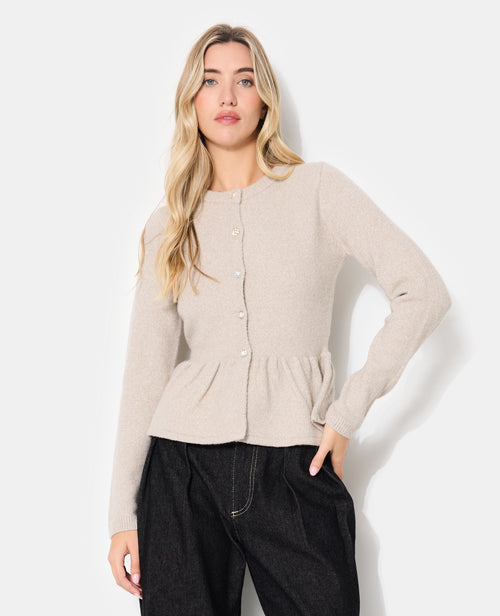 Gilet peplum avec boutons bijoux - PIMKIE - 1