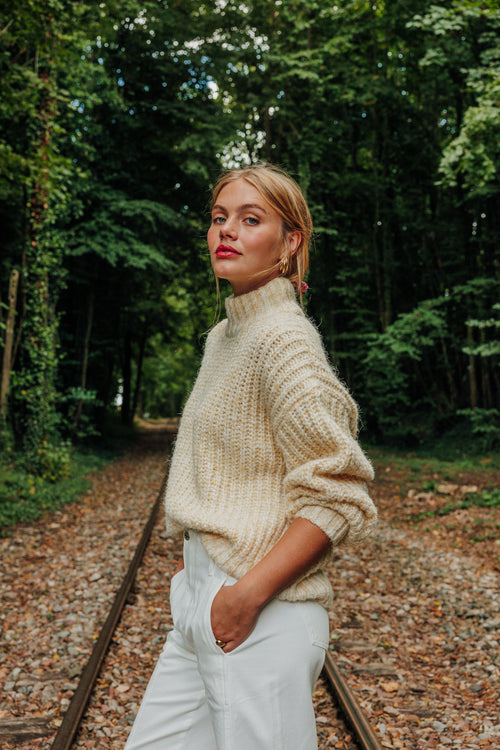 Pull grosse maille moulinée col montant - PIMKIE - 2