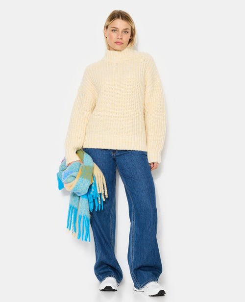 Pull grosse maille moulinée col montant - PIMKIE - 3