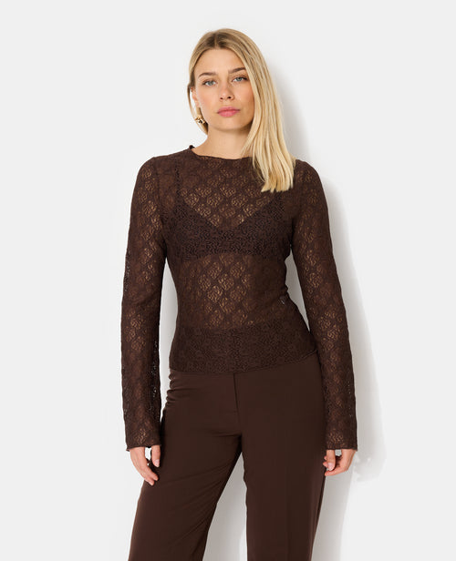 Top en dentelle avec manches flare - PIMKIE - 5