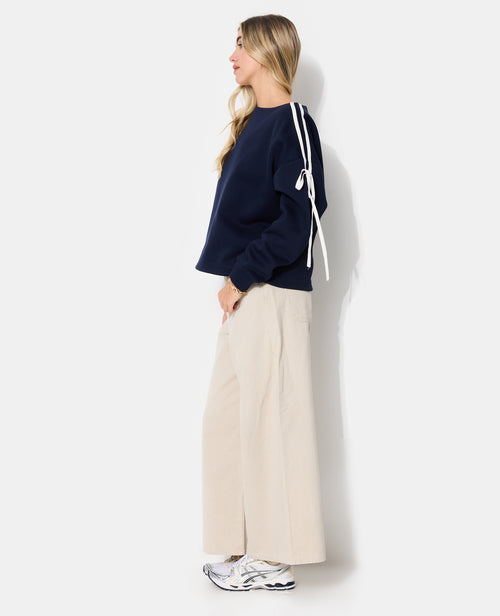 Sweat ample avec détail nœuds sur les manches - PIMKIE - 3