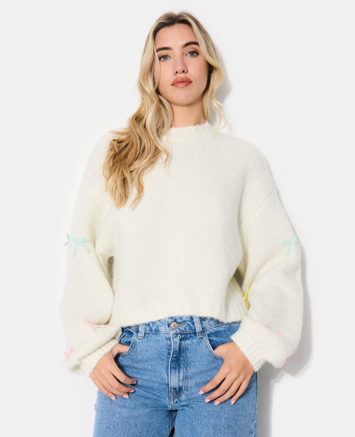 Pull manches amples avec nœuds multicolores - PIMKIE - 1