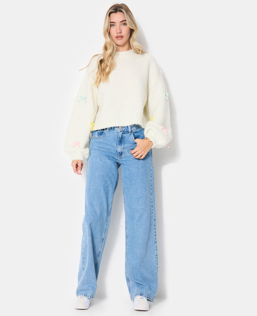 Pull manches amples avec nœuds multicolores - PIMKIE - 3