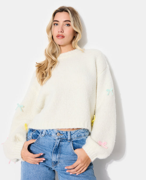 Pull manches amples avec nœuds multicolores - PIMKIE - 5