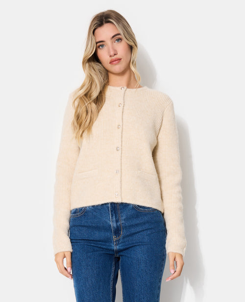 Gilet col rond avec boutons écussons - PIMKIE - 5