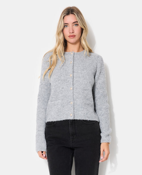 Gilet col rond avec boutons écussons - PIMKIE - 1