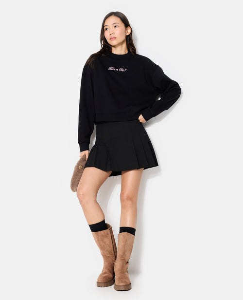 Sweat col rond avec broderie poitrine - PIMKIE - 1