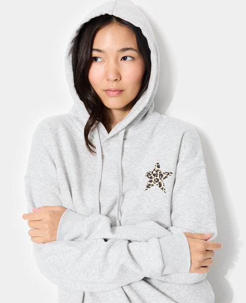 Sweat oversize capuche avec print poitrine et dos - PIMKIE - 2