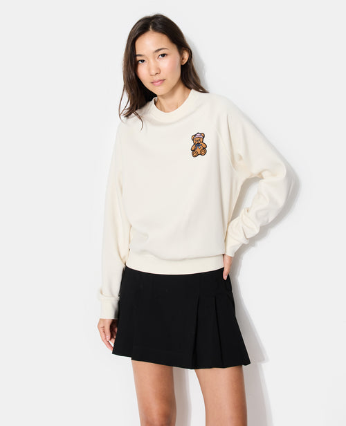 Sweat col rond avec patch nounours - PIMKIE - 1