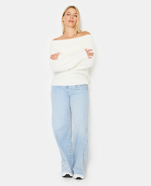 Pull encolure Bardot en maille douce - PIMKIE - 3