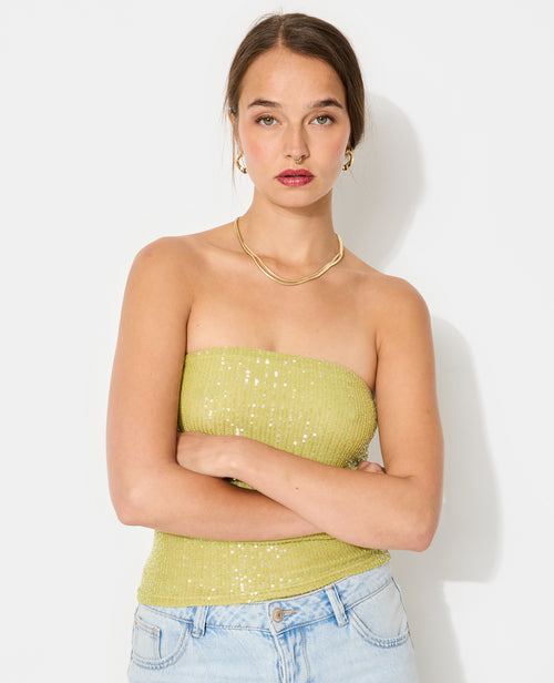 Top bandeau avec sequins - PIMKIE - 5