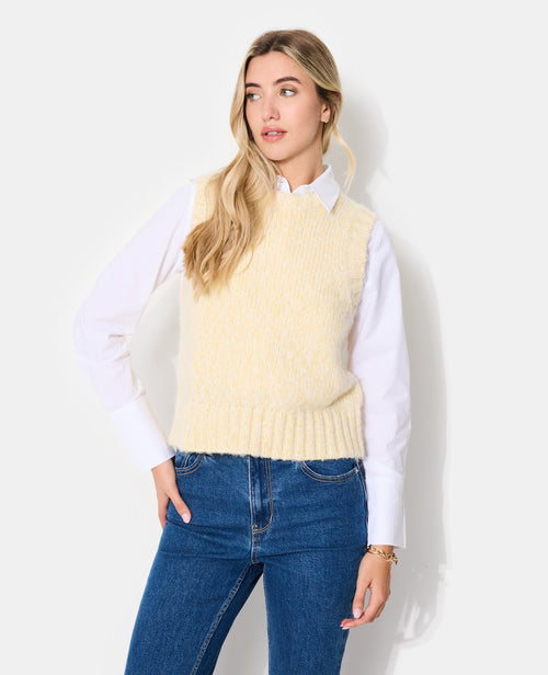 Pull sans manches en maille moulinée - PIMKIE - 1