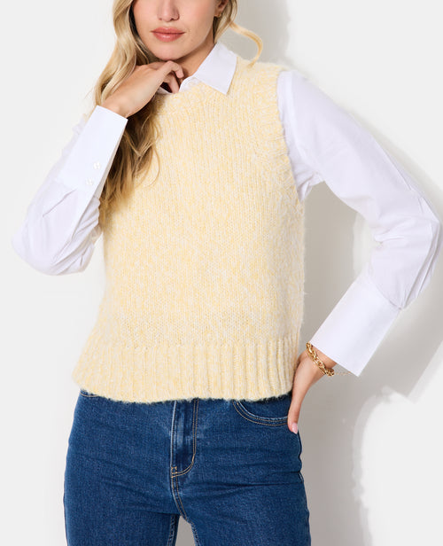 Pull sans manches en maille moulinée - PIMKIE - 2