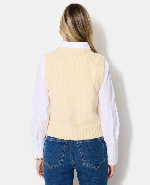 Pull sans manches en maille moulinée - PIMKIE - 6