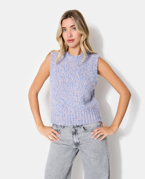 Pull sans manches en maille moulinée - PIMKIE - 5