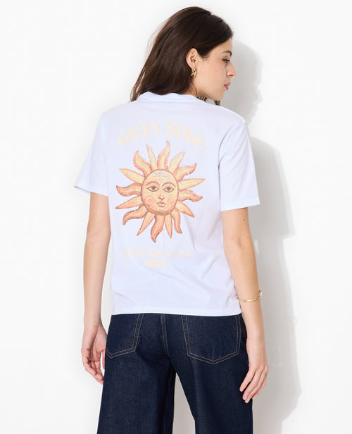 T-shirt avec print poitrine et dos - PIMKIE - 1