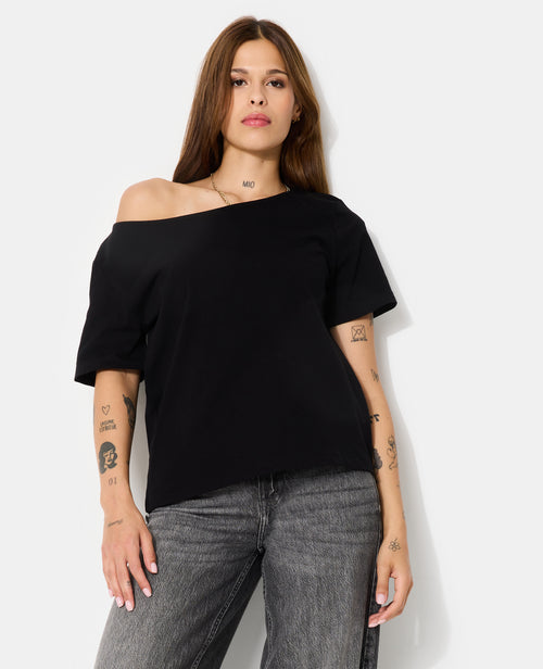 T-shirt manches courtes épaule dégagée - PIMKIE - 1