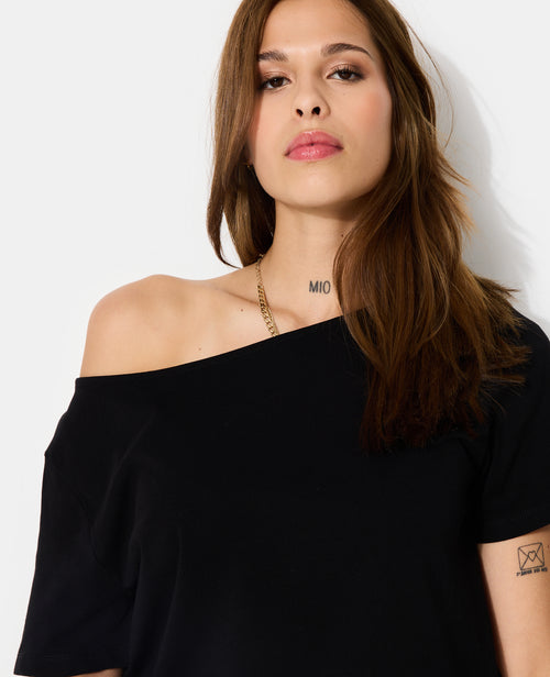 T-shirt manches courtes épaule dégagée - PIMKIE - 6