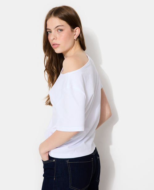 T-shirt manches courtes épaule dégagée - PIMKIE - 6