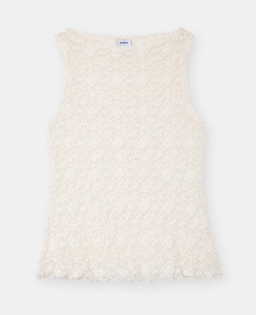 Top sans manches en dentelles col bateau - PIMKIE - 4