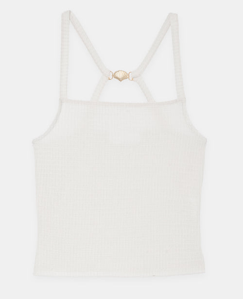 Débardeur maille reliefée avec bijou coquillage - PIMKIE - 4