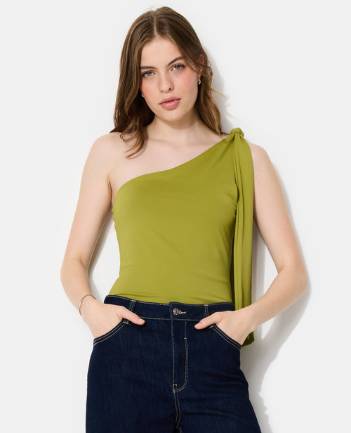 Top asymétrique avec nœud sur épaule - PIMKIE - 1