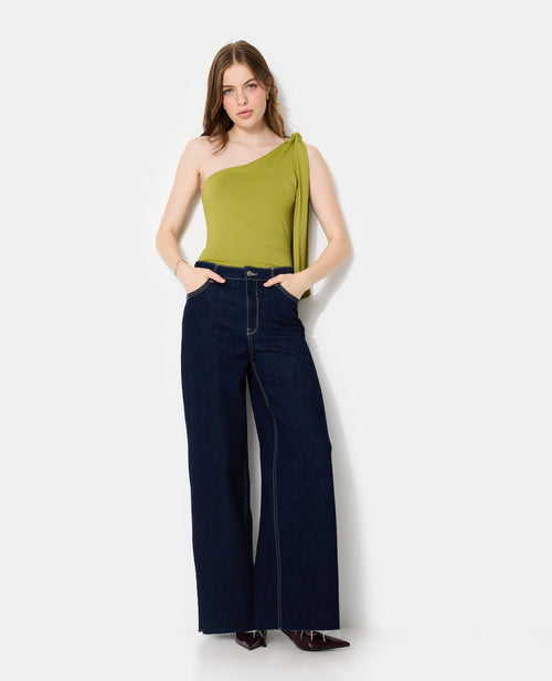 Top asymétrique avec nœud sur épaule - PIMKIE - 3