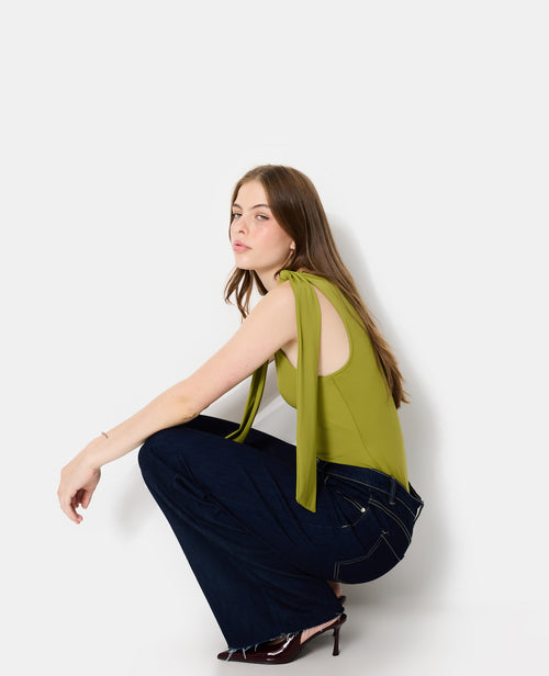 Top asymétrique avec nœud sur épaule - PIMKIE - 1