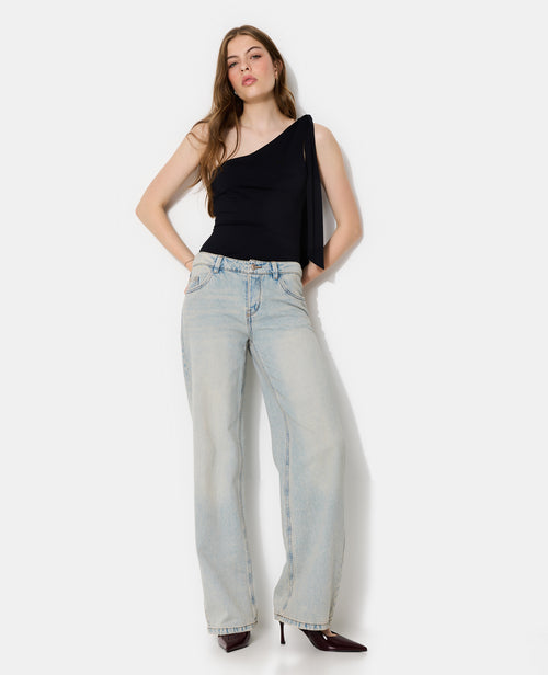 Top asymétrique avec nœud sur épaule - PIMKIE - 3