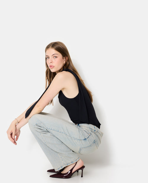 Top asymétrique avec nœud sur épaule - PIMKIE - 1