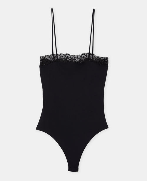 Body à bretelles en maille stretch avec dentelle - PIMKIE - 4