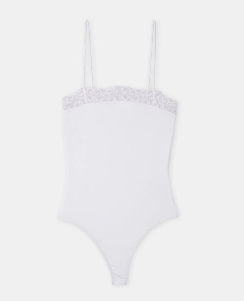 Body à bretelles en maille stretch avec dentelle - PIMKIE - 4