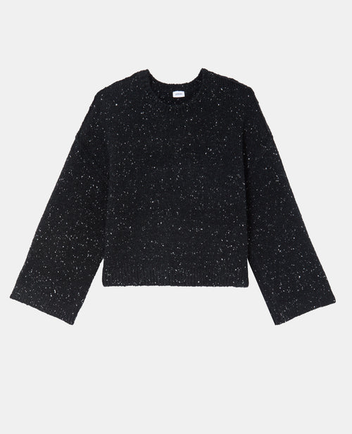 Pull col rond maille chinée avec laine - PIMKIE - 4