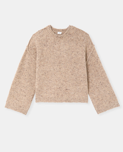 Pull col rond maille chinée avec laine - PIMKIE - 4