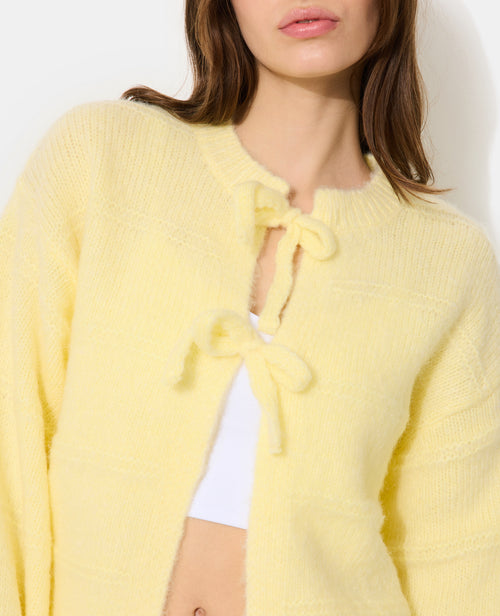 Gilet en maille fantaisie avec nouettes et volants - PIMKIE - 2