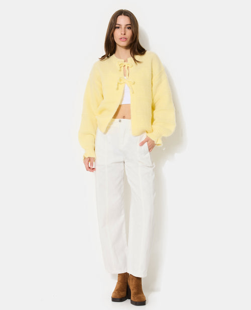 Gilet en maille fantaisie avec nouettes et volants - PIMKIE - 3