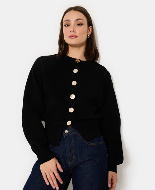 Gilet en maille serrée avec boutons fantaisie - PIMKIE - 1