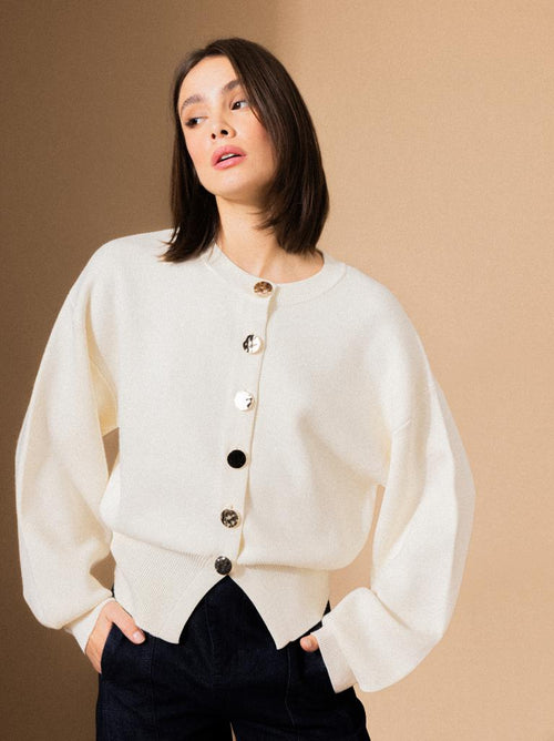 Gilet en maille serrée avec boutons fantaisie - PIMKIE - 1