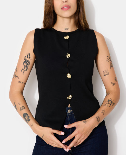 Gilet sans manches avec boutons fantaisie - PIMKIE - 2