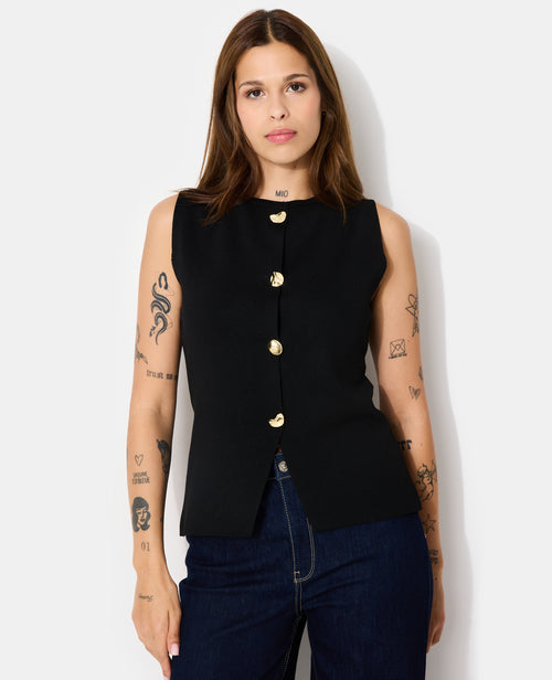 Gilet sans manches avec boutons fantaisie - PIMKIE - 5