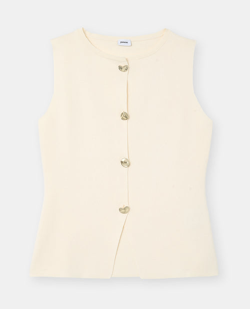 Gilet sans manches avec boutons fantaisie - PIMKIE - 4