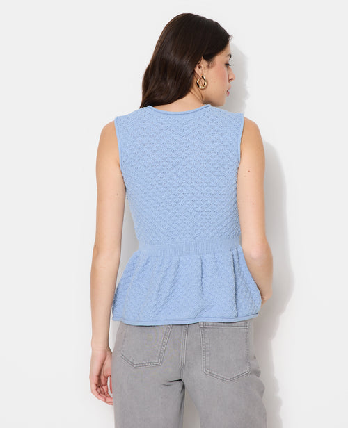Gilet sans manches peplum avec boutons fantaisie - PIMKIE - 6