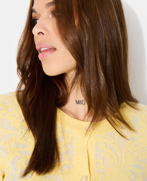 Gilet en maille effet jacquard avec boutons fantaisie - PIMKIE - 2