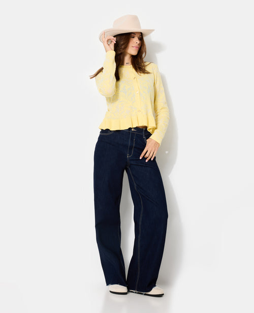 Gilet en maille effet jacquard avec boutons fantaisie - PIMKIE - 3