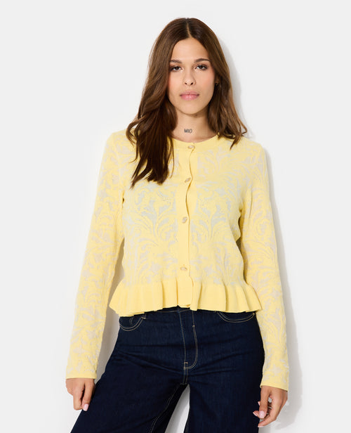 Gilet en maille effet jacquard avec boutons fantaisie - PIMKIE - 5