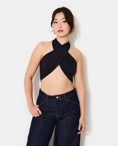 Top bandeau à croiser et à nouer - PIMKIE - 1